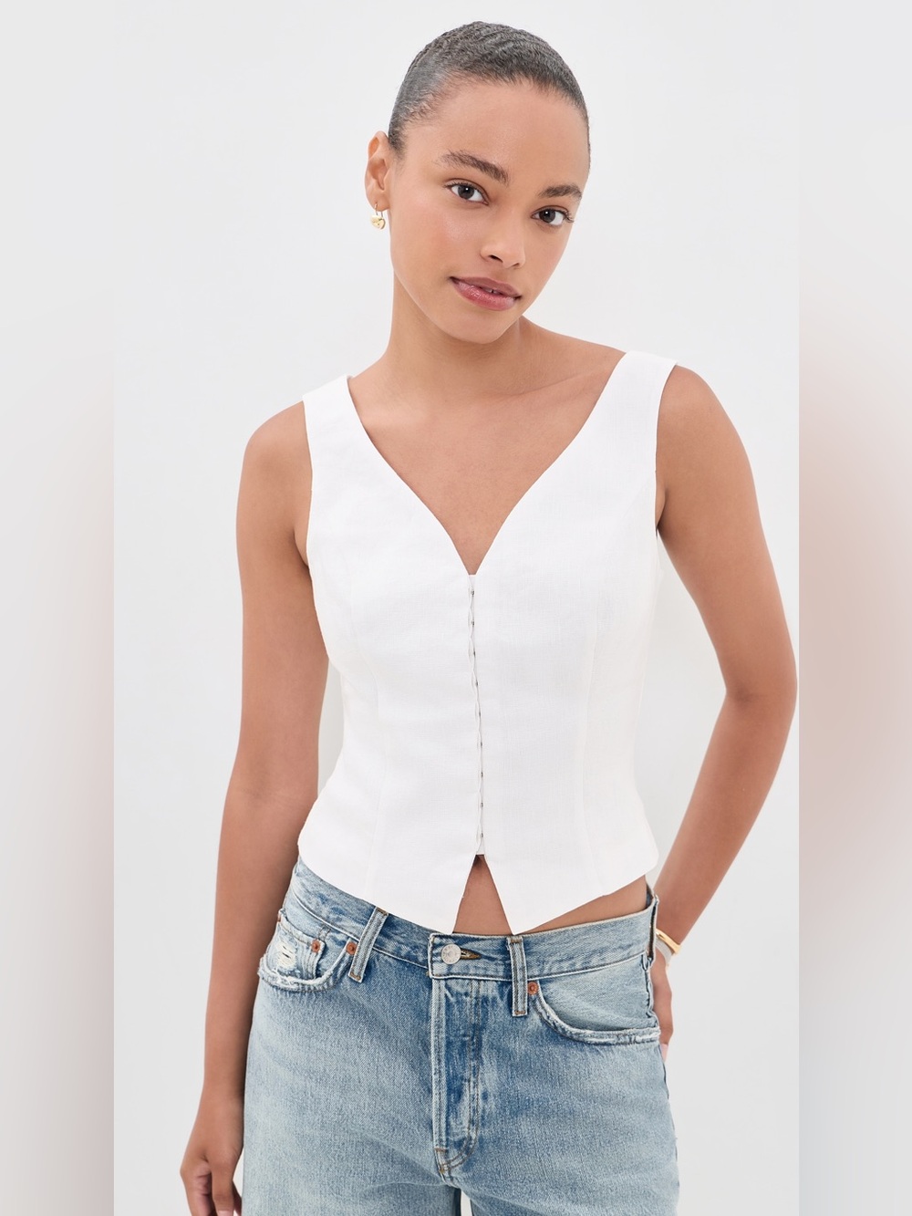Reformation Indie 100% Linen Top NWT
